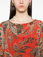 Pierre Louis Mascia Dresses Red floral silk