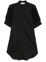 Black Cotton Shirtdress — Ermanno Firenze