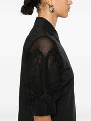 Black Cotton Shirtdress — Ermanno Firenze