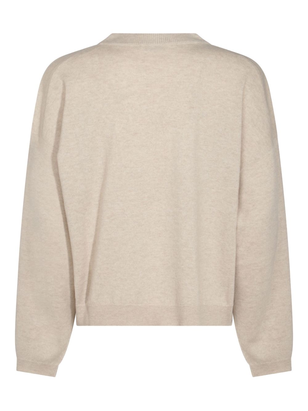 Brunello Cucinelli Beige Sweater — Silk-Wool Crew Neck