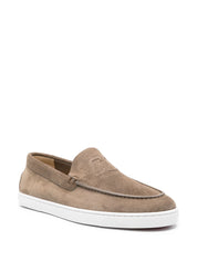 Christian Louboutin Varsiboat Moccasins in taupe grey
