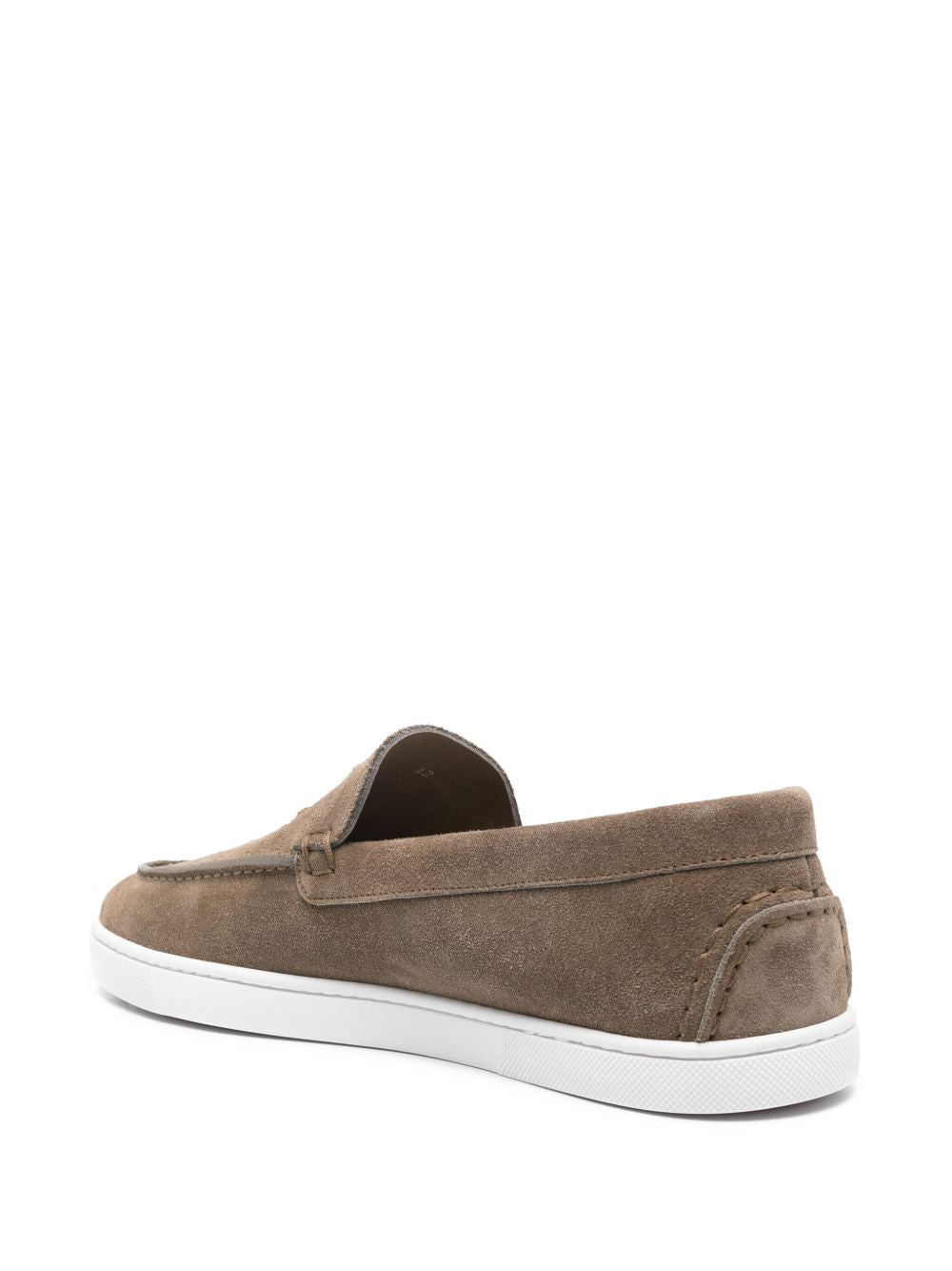 Christian Louboutin Varsiboat Moccasins in taupe grey