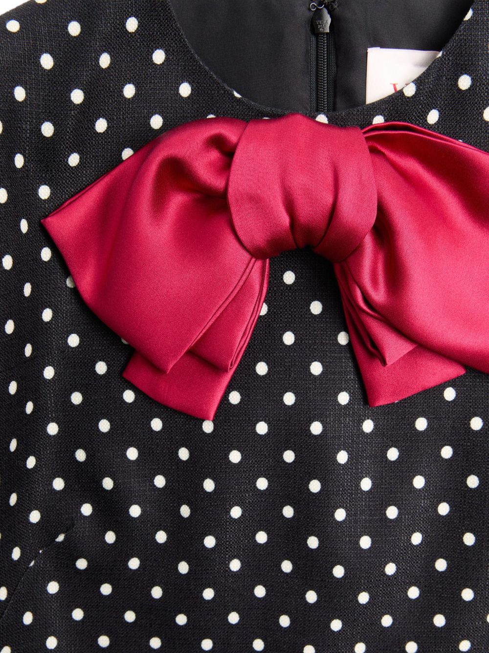 Valentino mini dress with bow in polka dot print