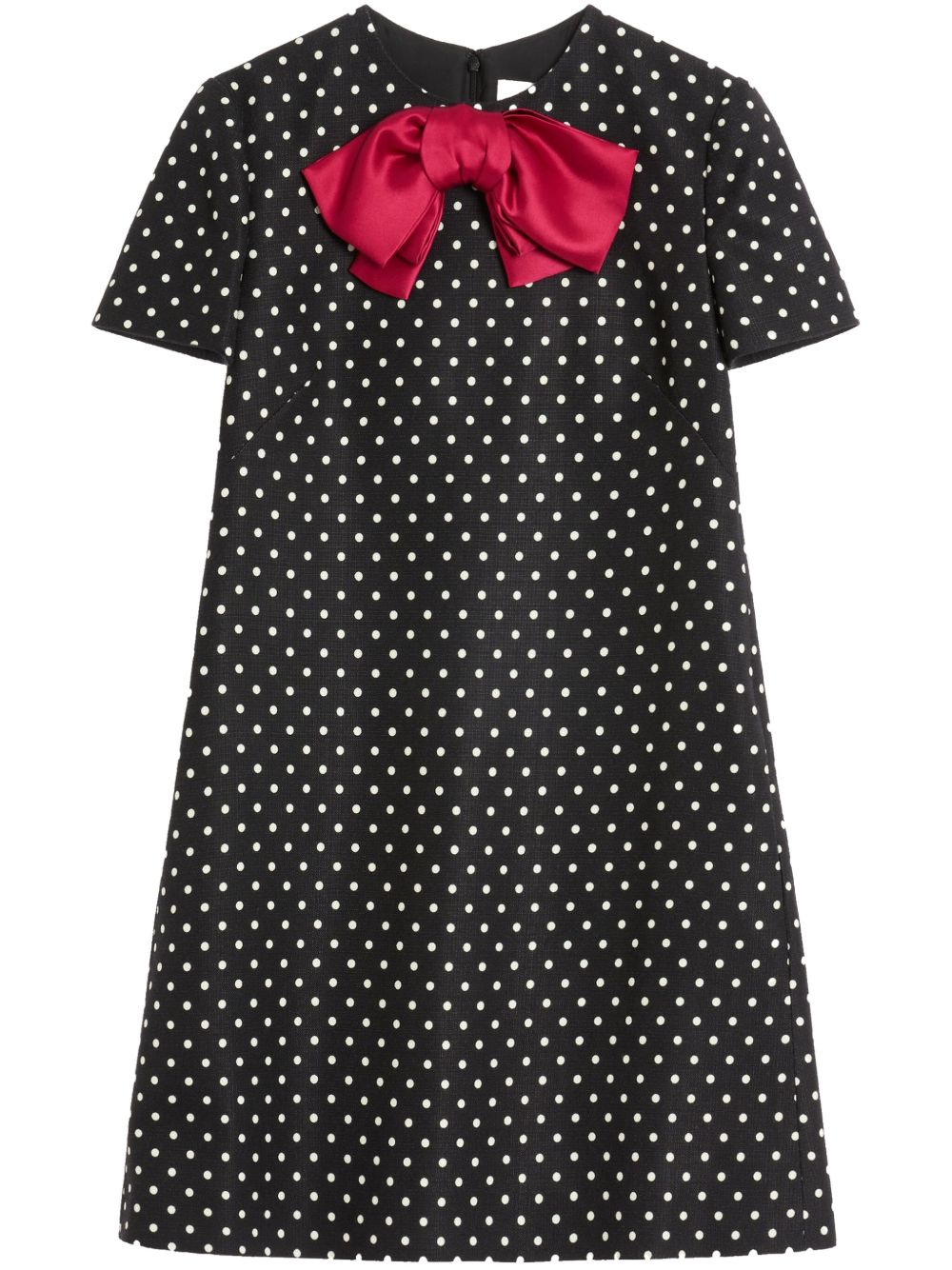 Valentino mini dress with bow in polka dot print