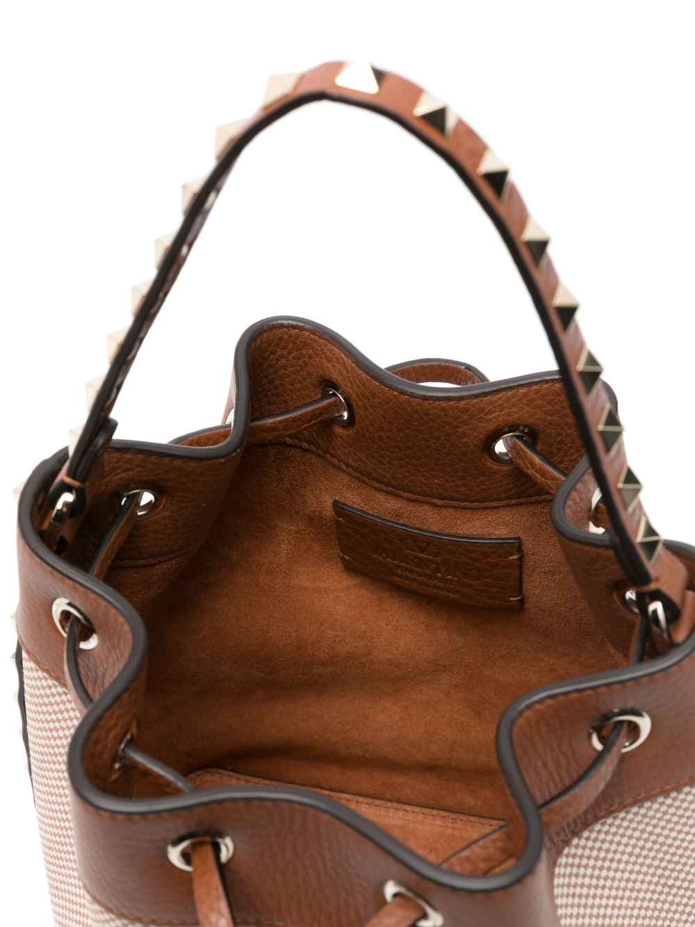 Valentino Garavani Bags.. Leather Brown bucket bag