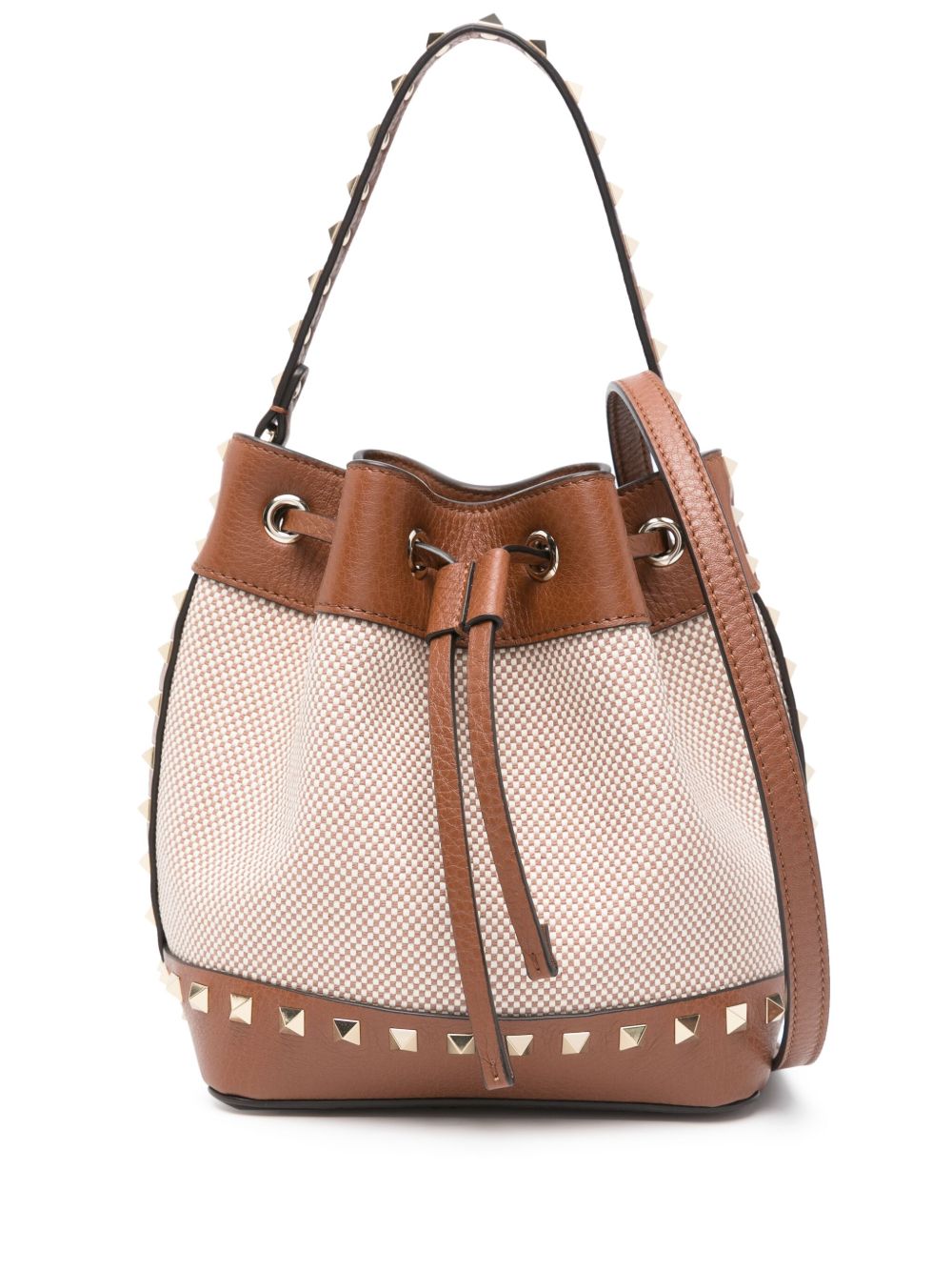 Valentino Garavani Bags.. Leather Brown bucket bag