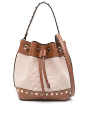 Valentino Garavani Bags.. Leather Brown bucket bag