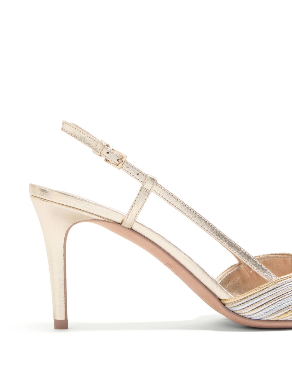 Valentino Garavani With Heel Silver slingback pumps