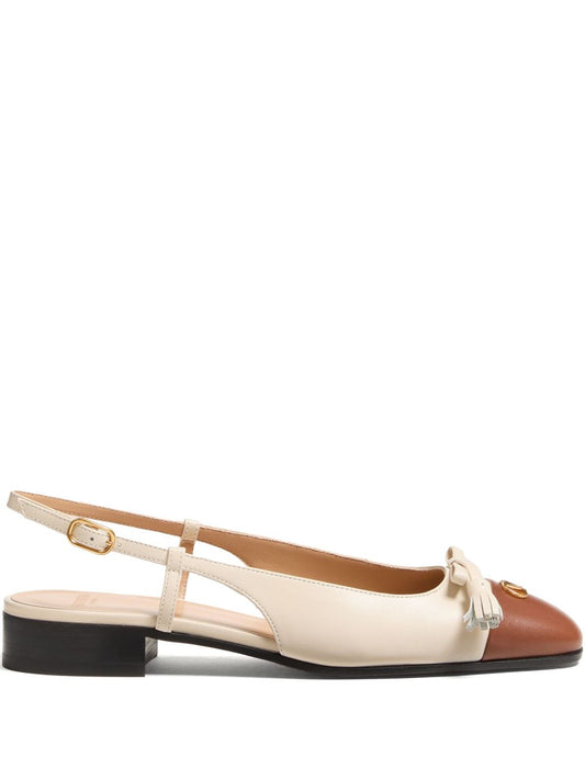 Valentino Garavani White Flat Shoes — Elegant Leather Ballets