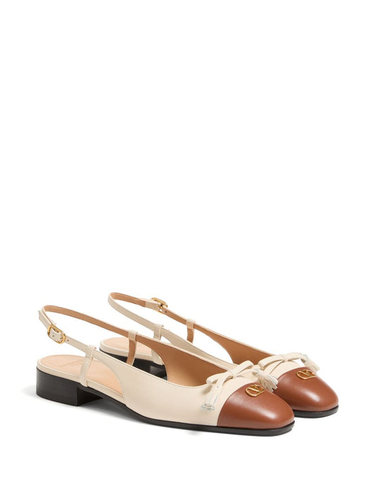 Valentino Garavani White Flat Shoes — Elegant Leather Ballets