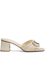 Sandalias Valentino Garavani mules de piel plateada