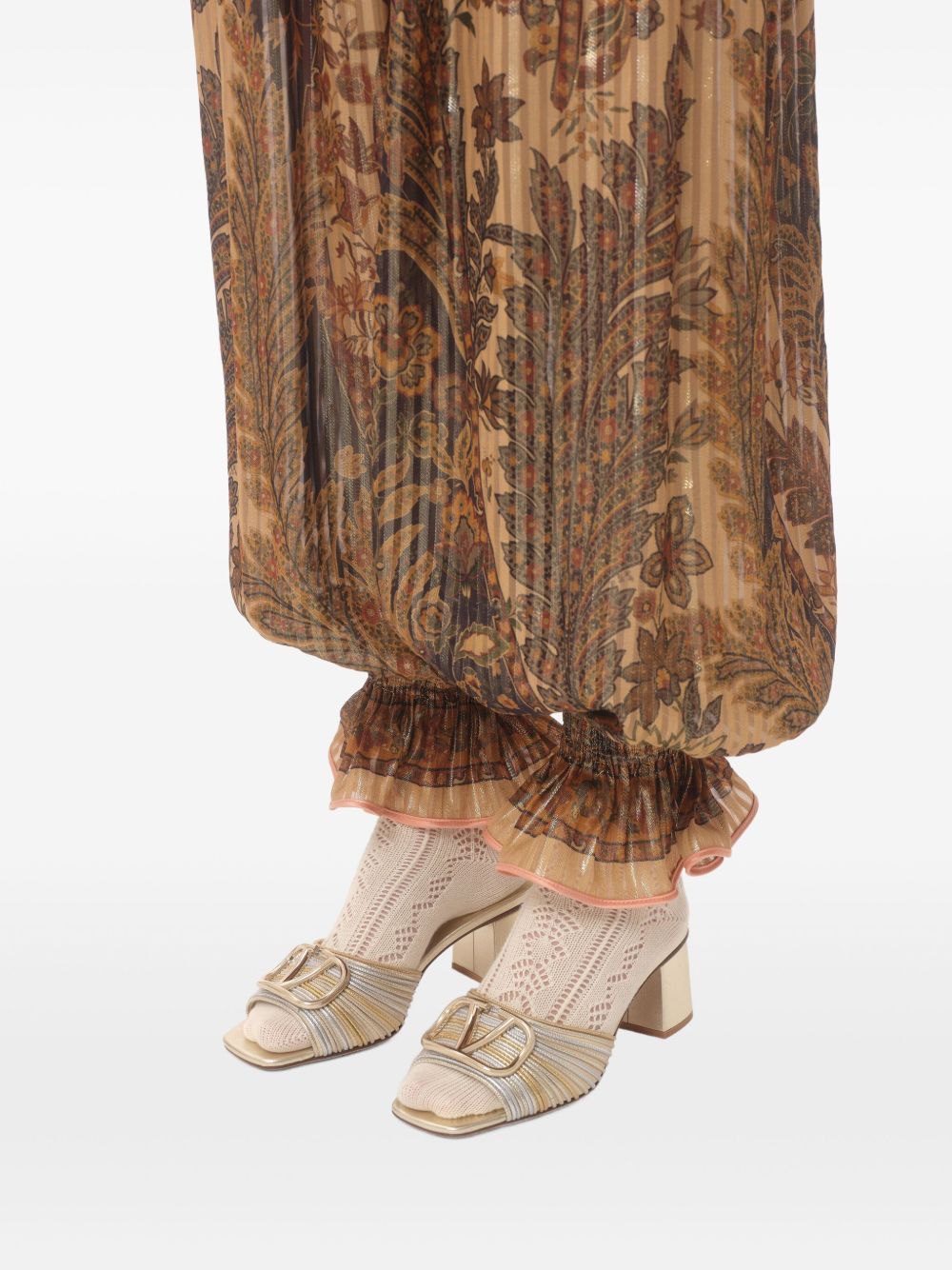 Sandalias Valentino Garavani mules de piel plateada