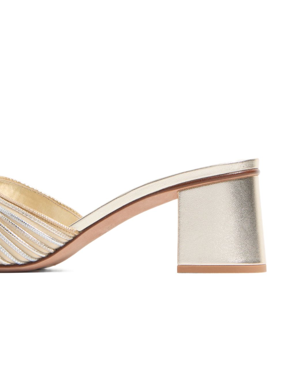 Sandalias Valentino Garavani mules de piel plateada