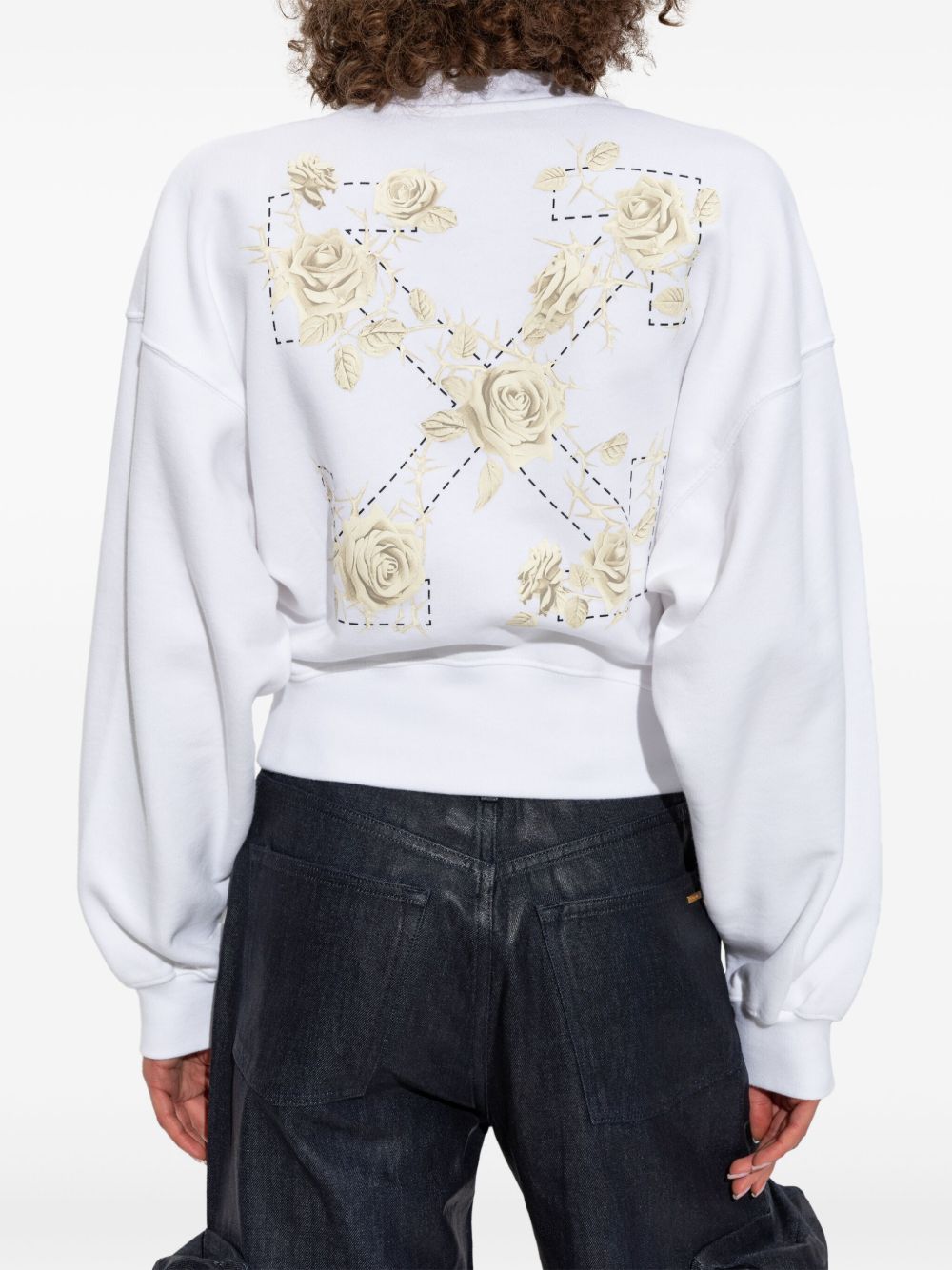 Off White Sweaters White cropped crew neck
