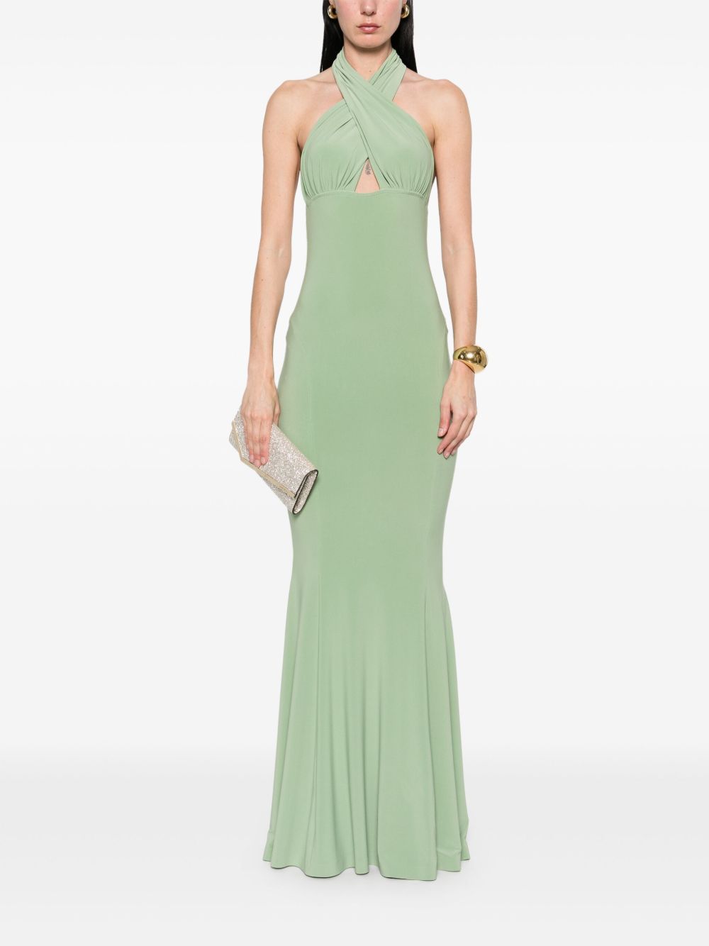Green Fishtail Long Dress — Norma Kamali