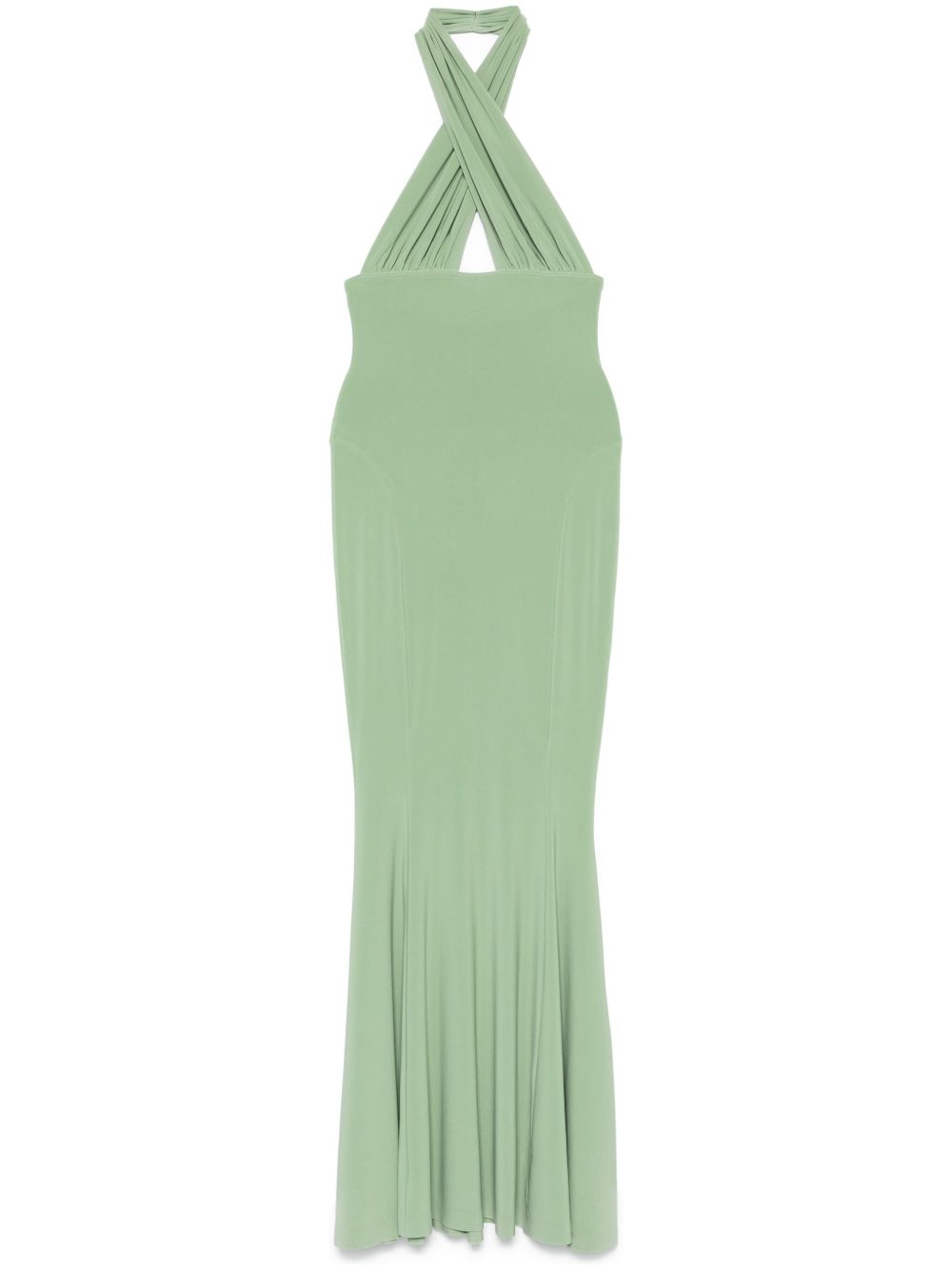 Green Fishtail Long Dress — Norma Kamali