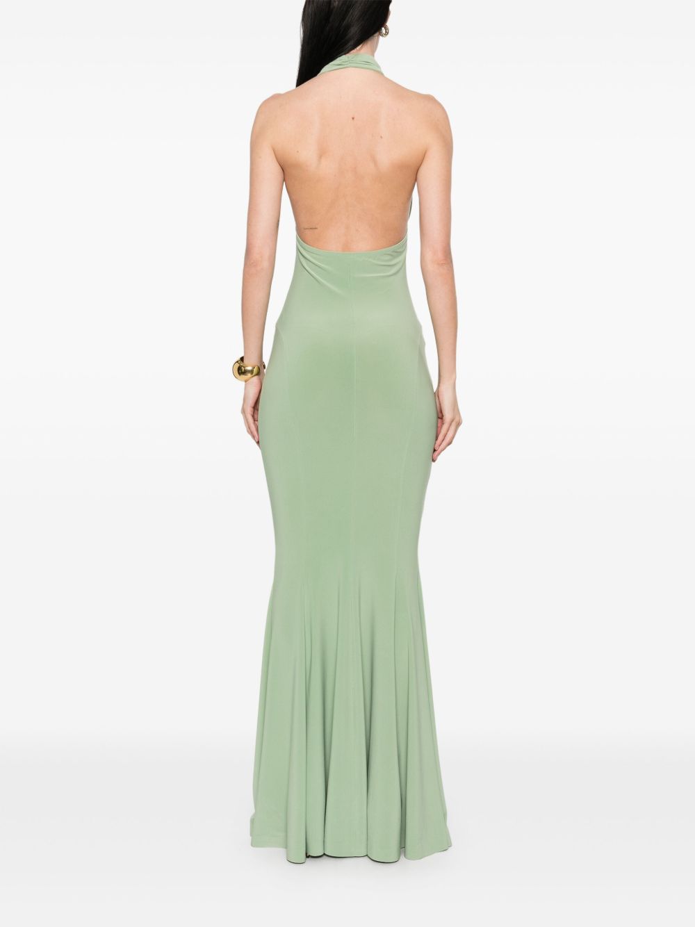 Green Fishtail Long Dress — Norma Kamali