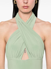 Green Fishtail Long Dress — Norma Kamali