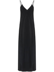 Robes MM6 Maison Margiela Robe longue en soie noire