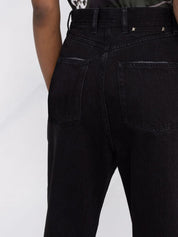 Pantalones rectos con parche del logotipo de Golden Goose