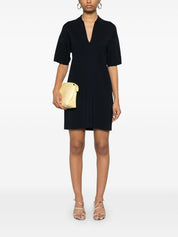 Robes Parosh bleues à col en V et manches courtes