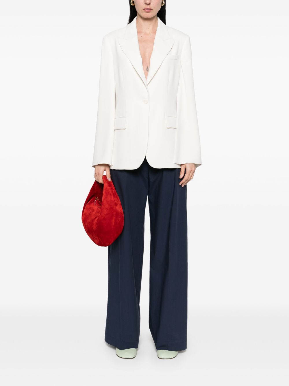 Parosh Trousers Blue with Drawstring Waist