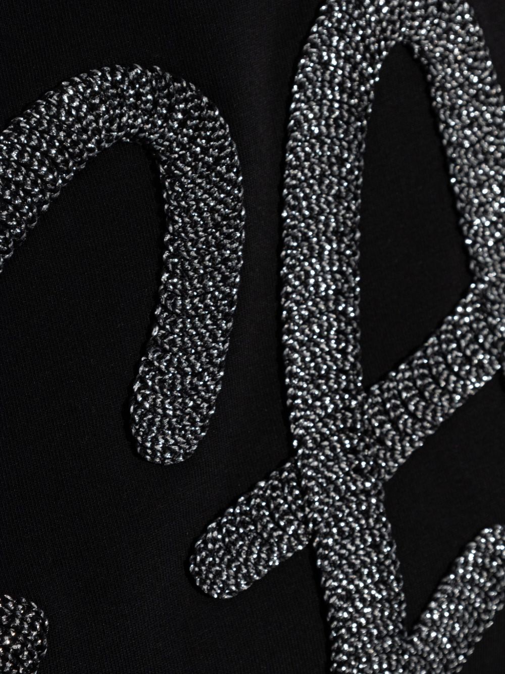 Emporio Armani Cotton-jersey T-shirt with oversized lurex logo