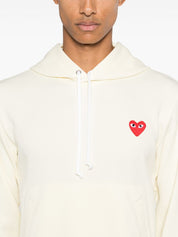 Comme Des Garcons hoodie with logo in light yellow