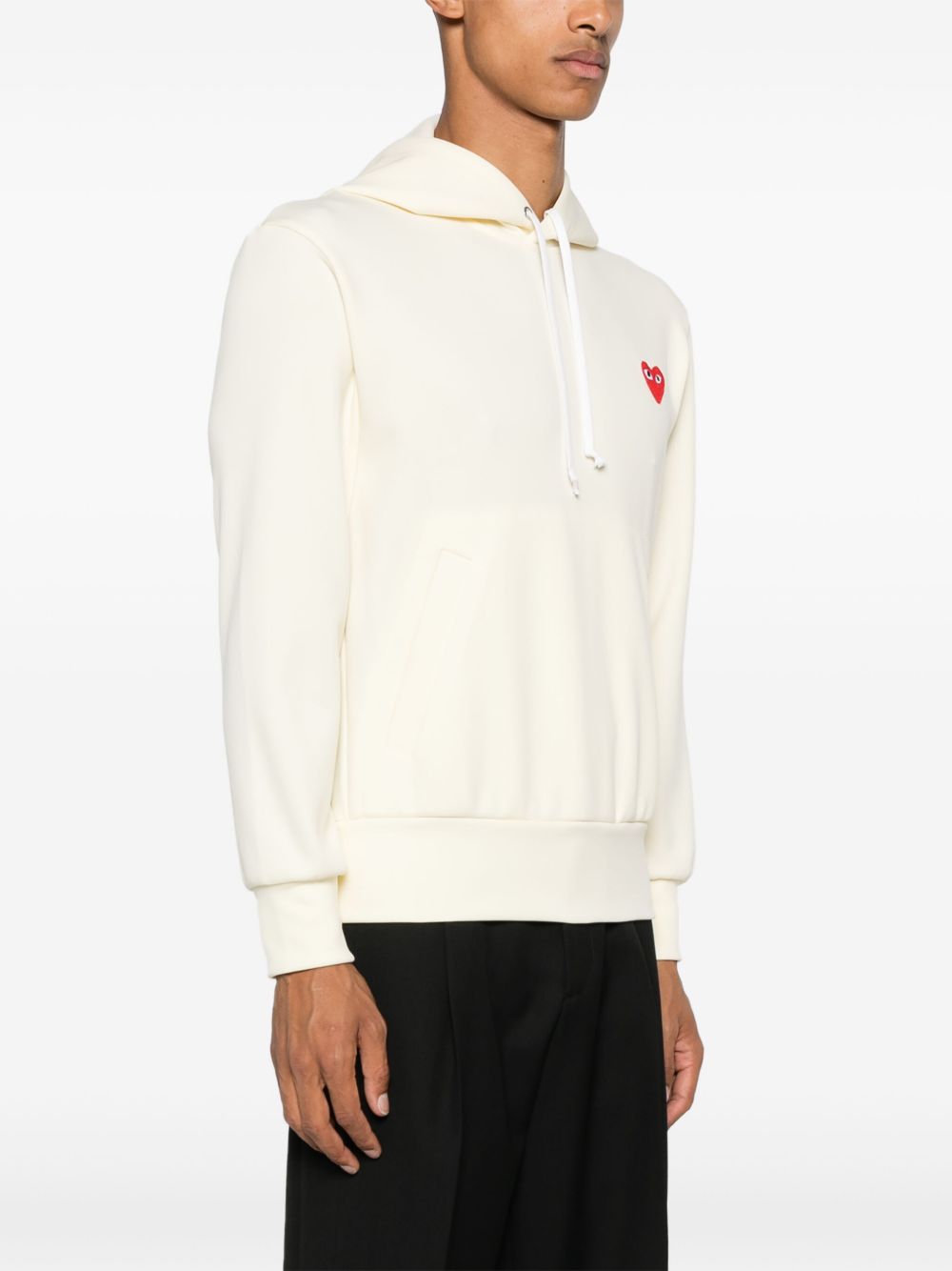 Comme Des Garcons hoodie with logo in light yellow