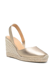 Castañer Castaner Flat shoes Golden leather espadrilles