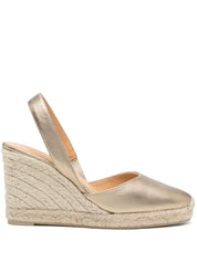 Castañer Castaner Flat shoes Golden leather espadrilles