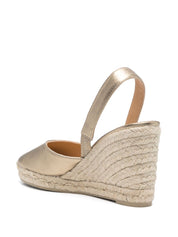 Castañer Castaner Flat shoes Golden leather espadrilles