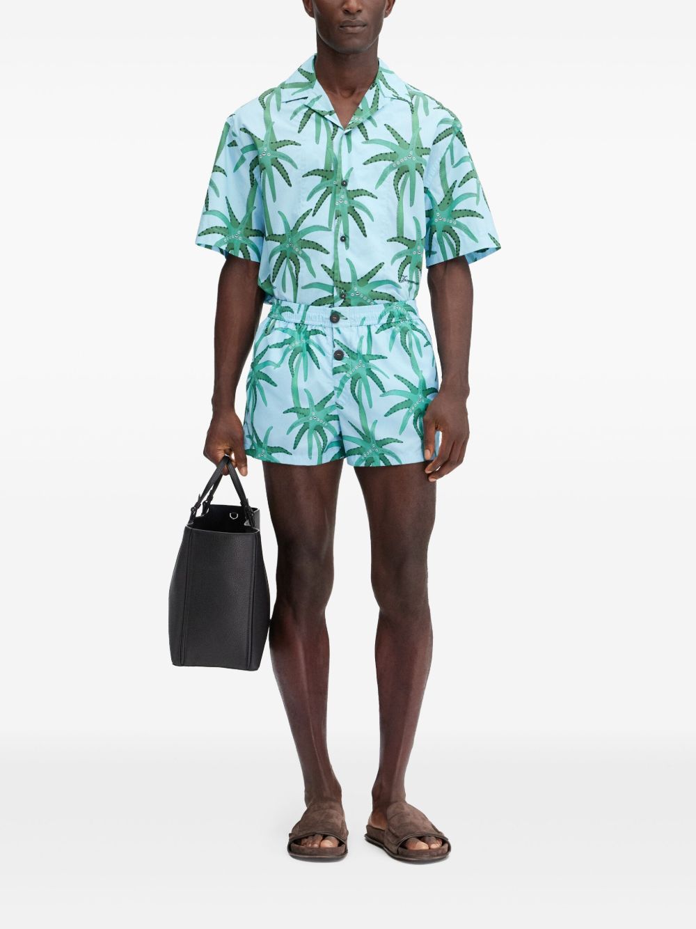JACQUEMUS Sea clothing Clear Blue swim shorts