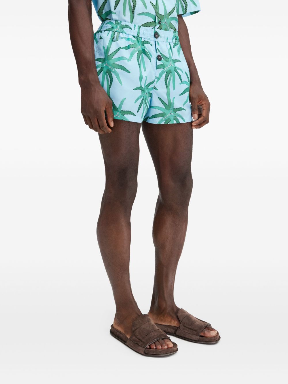 JACQUEMUS Sea clothing Clear Blue swim shorts