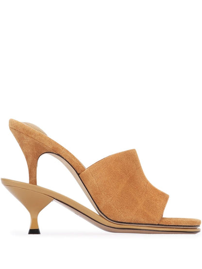 Jacquemus Sandals Camel — Sculpted 100mm Heel