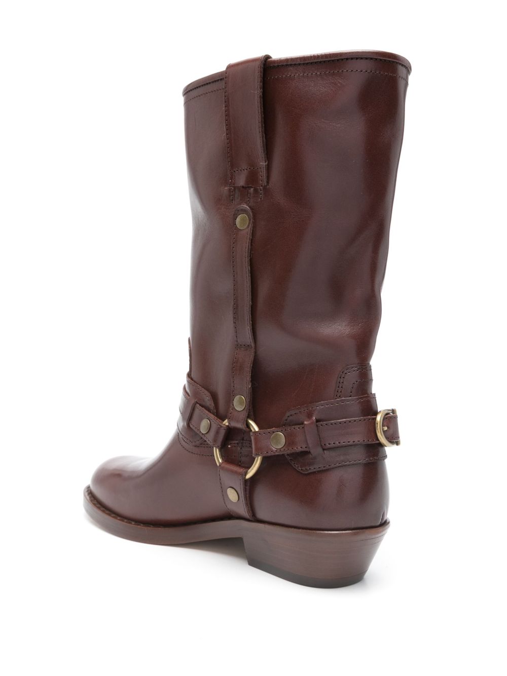 Isabel Marant Boots Brown leather with buckle detail