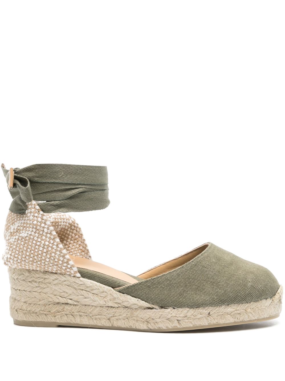 Green Canvas Espadrilles — Castañer Flat Shoes