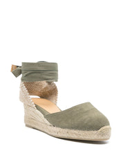 Green Canvas Espadrilles — Castañer Flat Shoes