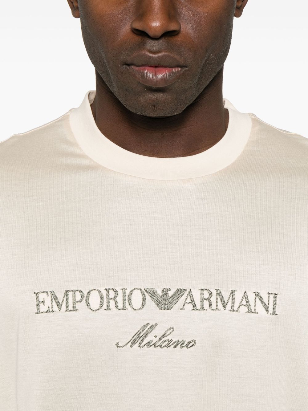 Emporio Armani T-shirts and Polos Beige crew neck