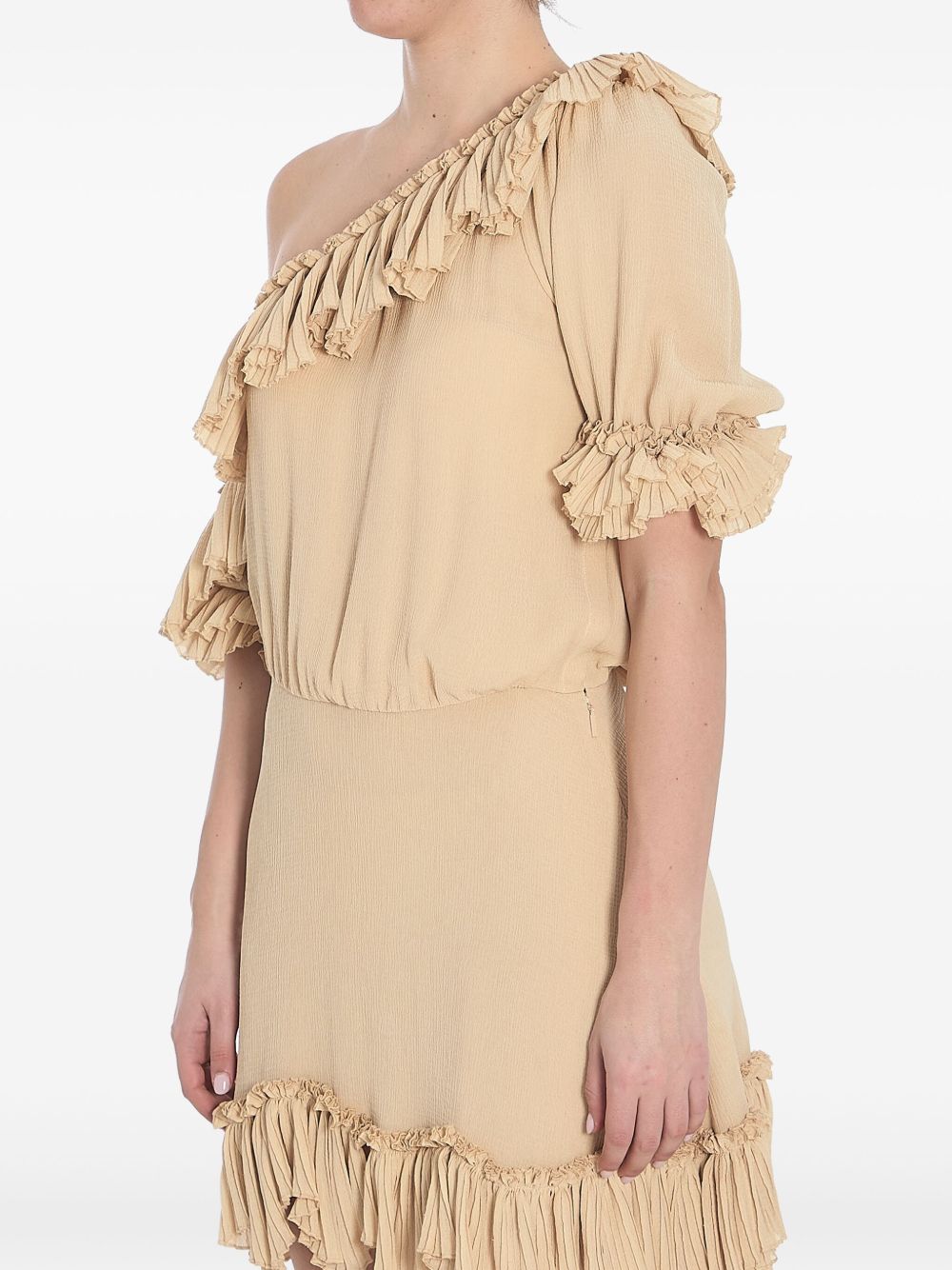 Robe à volants asymétrique Saint Laurent