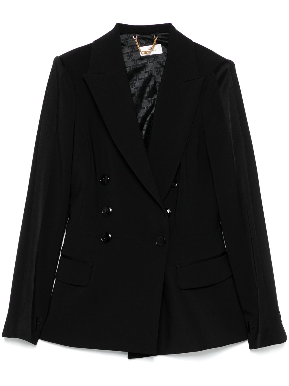 Elisabetta Franchi double breasted blazer in black