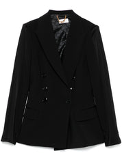 Elisabetta Franchi double breasted blazer in black