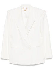 Elisabetta Franchi double-breasted blazer in white