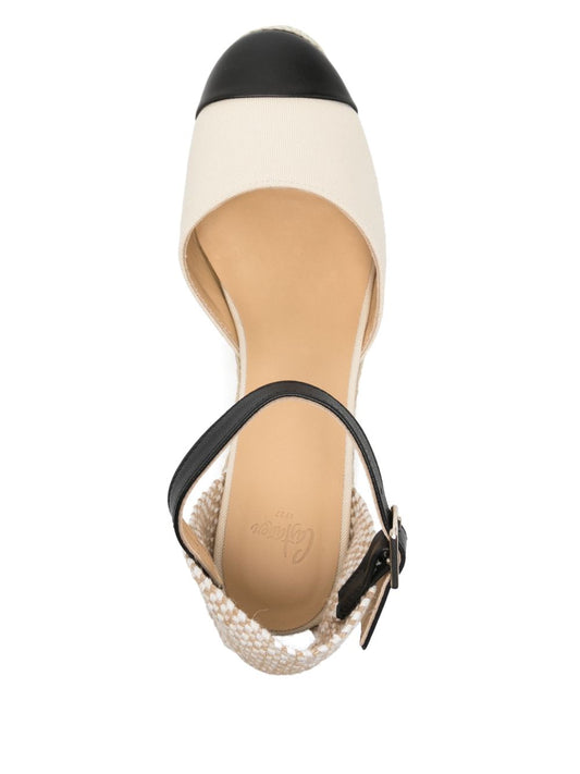 Castañer White Espadrilles — Flat Raffia Shoes
