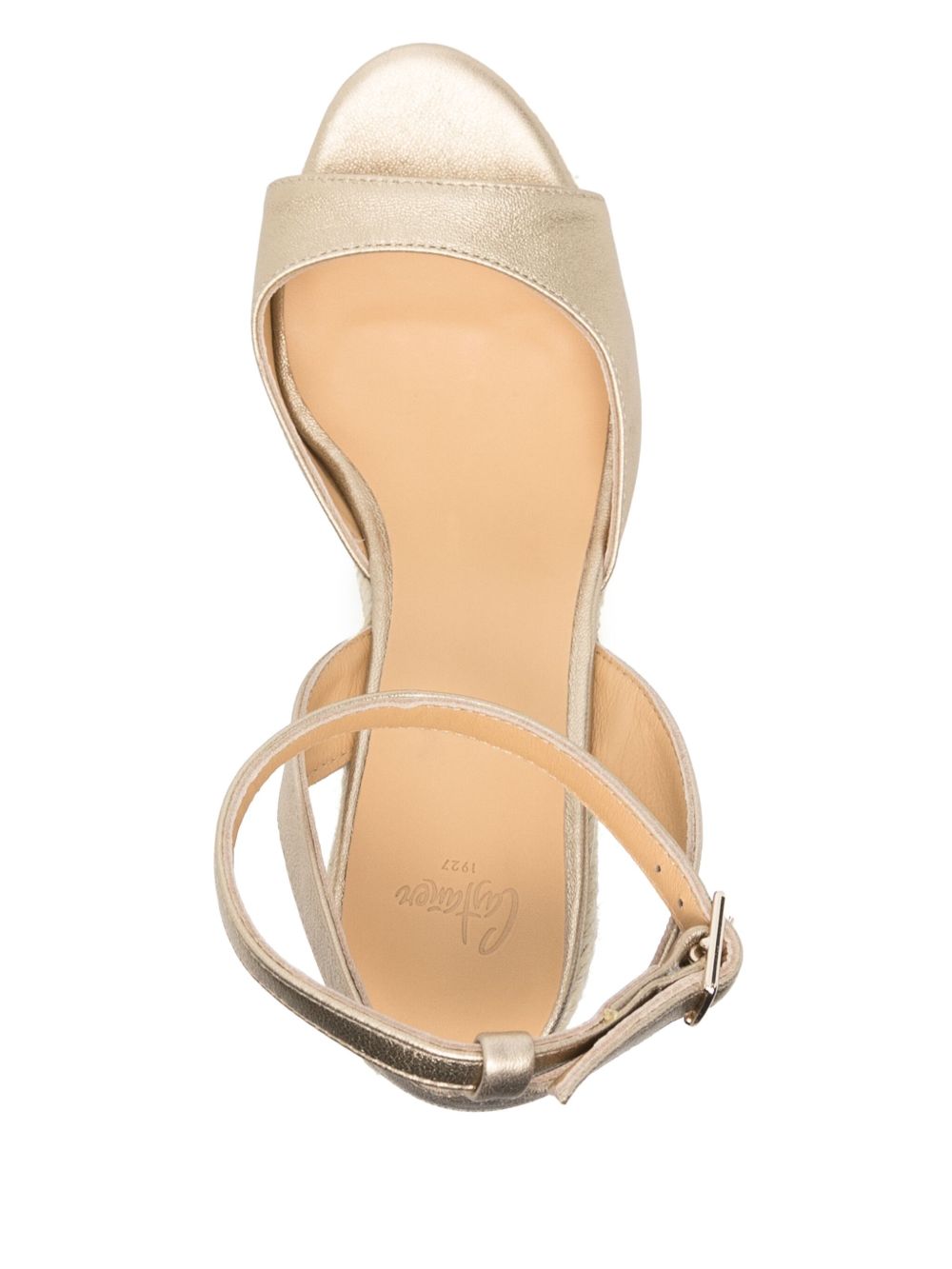 Castañer Castaner Flat shoes Golden leather espadrilles