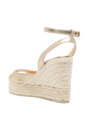 Castañer Castaner Flat shoes Golden leather espadrilles