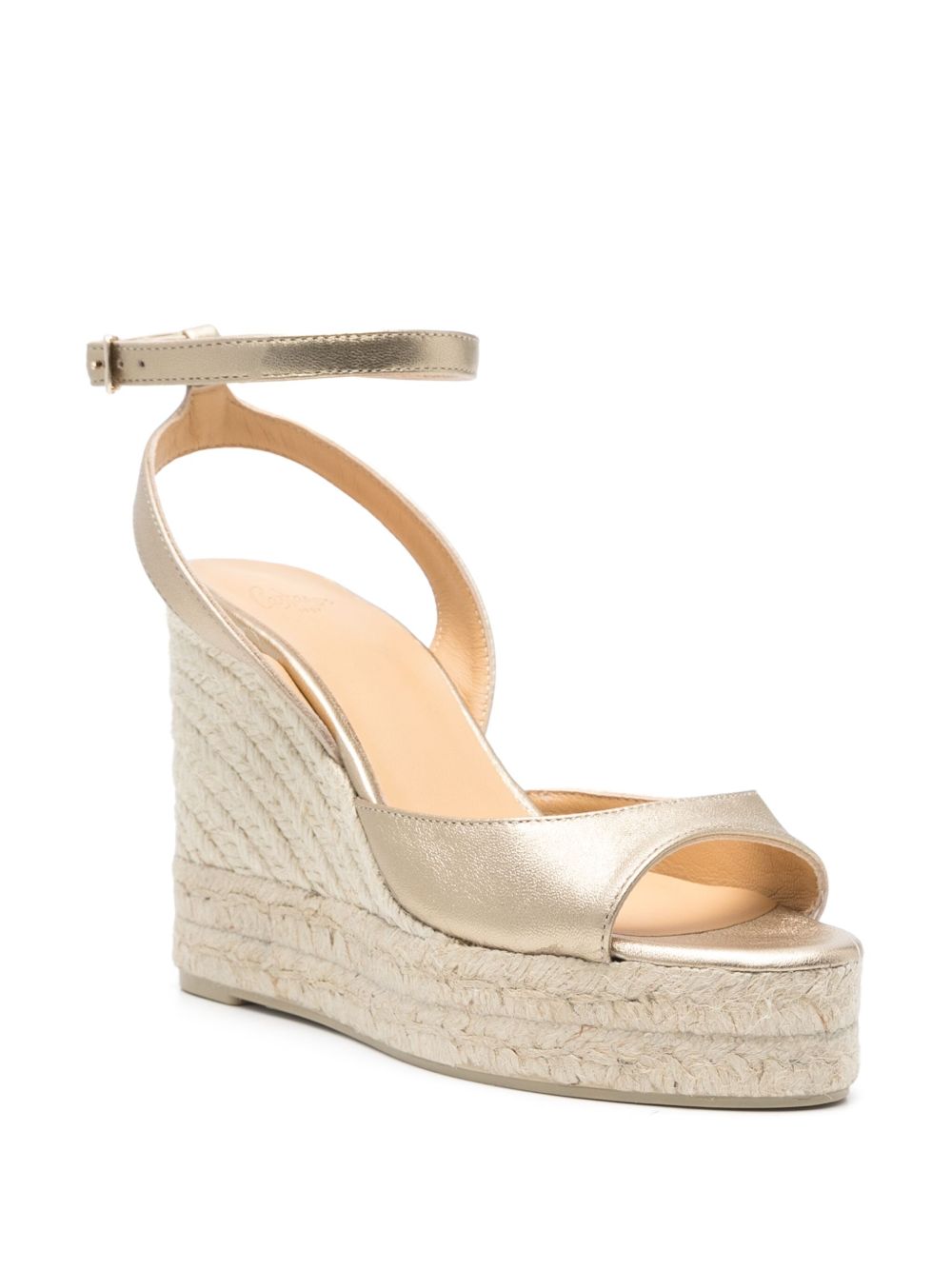Castañer Castaner Flat shoes Golden leather espadrilles