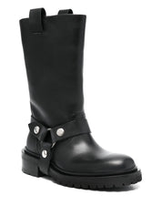 Golden Goose Boots Black leather with strap detailing