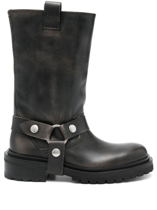 Golden Goose Boots Black — Refined Combat Boots