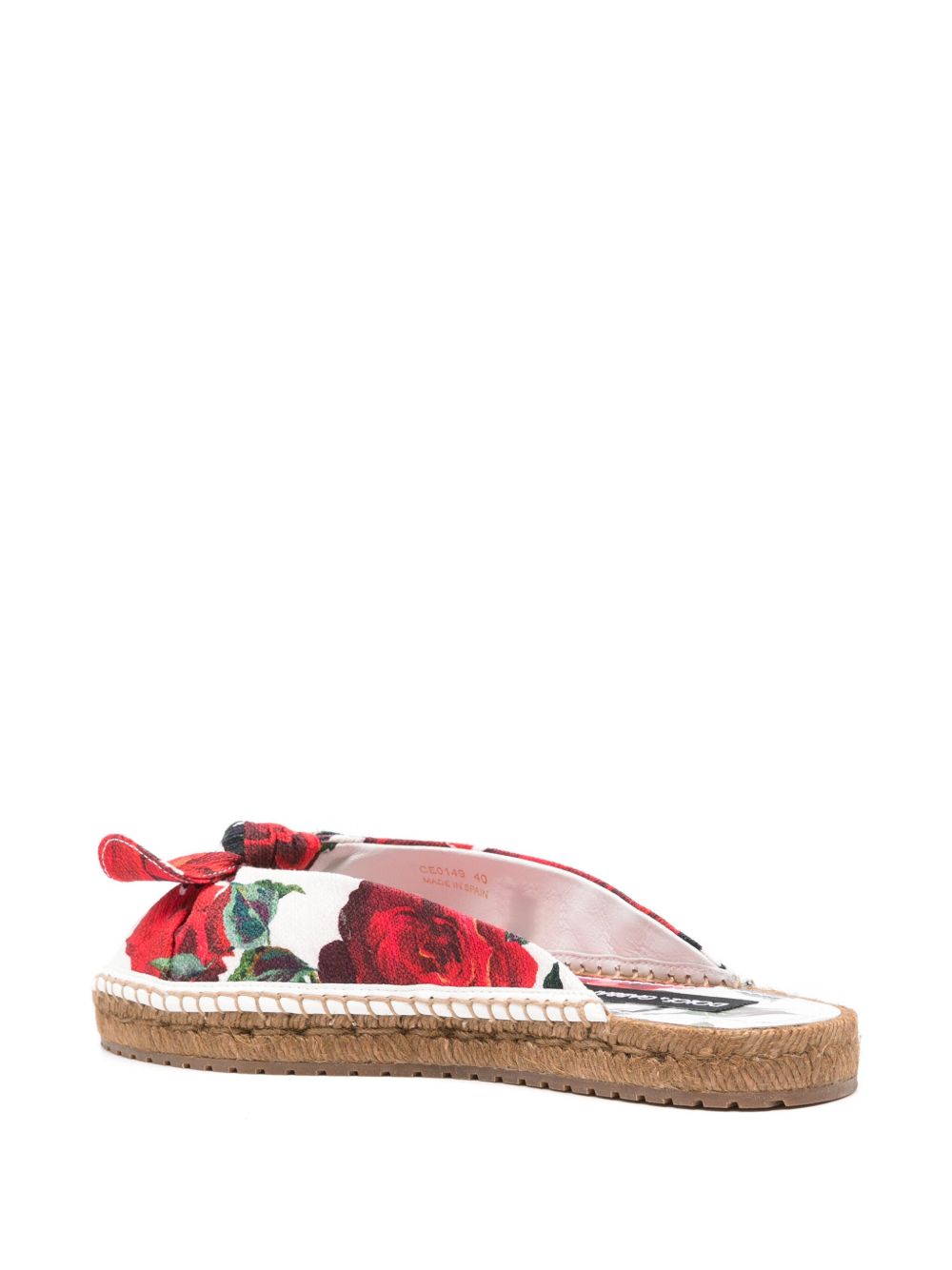 Dolce & Gabbana floral espadrilles with jute sole